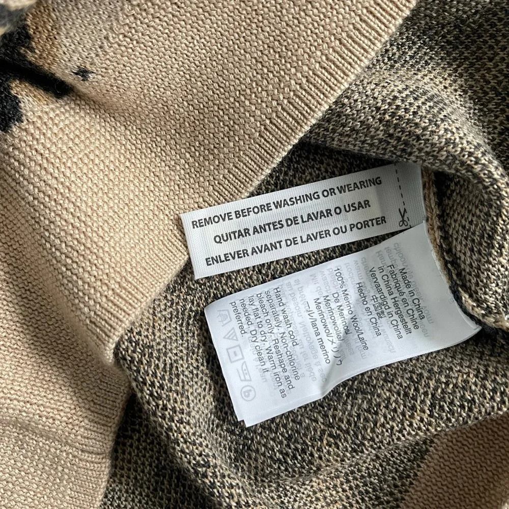 NEW J.Crew: Merino Wool Crewneck Sweatshirt In Leopard